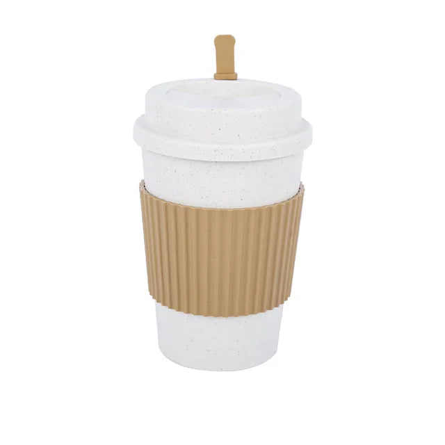 450Ml Koffiekopjes Met Deksels Tarwestro Herbruikbare Draagbare Koffiekop Vaatwasser Veilig Koffiemok Koffie Thee Reisbekers
