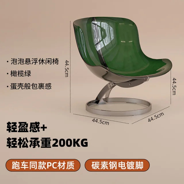 Acrylic Transparent Dining Chair Luxury Nordic Living Room Furniture Floor Armchair Creative Home Furniture Suspension Egg Chair