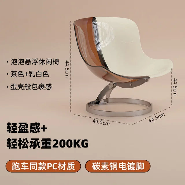 Acrylic Transparent Dining Chair Luxury Nordic Living Room Furniture Floor Armchair Creative Home Furniture Suspension Egg Chair