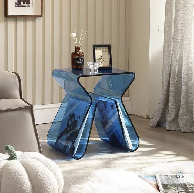 Acrylic Transparent Sofa Side Table Family Creative Coffee Table Corner Creative Design Home Minimalist Bedside Table