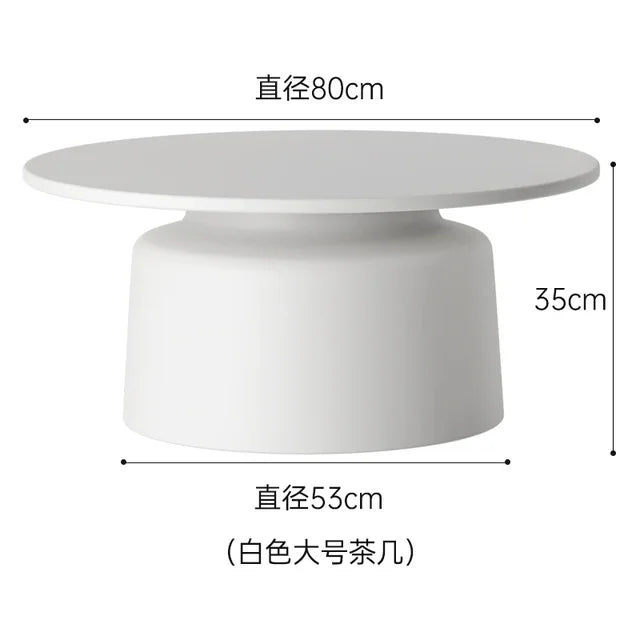 Bedroom Adjustable Coffee Table Nordic Organizer Storage Round Coffee Tables White Minimalist Stolik Kawowy Home Furniture