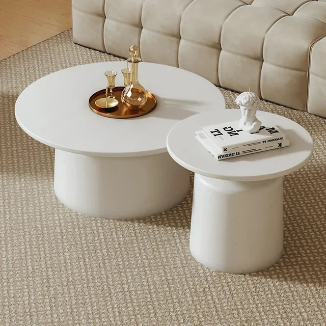 Bedroom Adjustable Coffee Table Nordic Organizer Storage Round Coffee Tables White Minimalist Stolik Kawowy Home Furniture