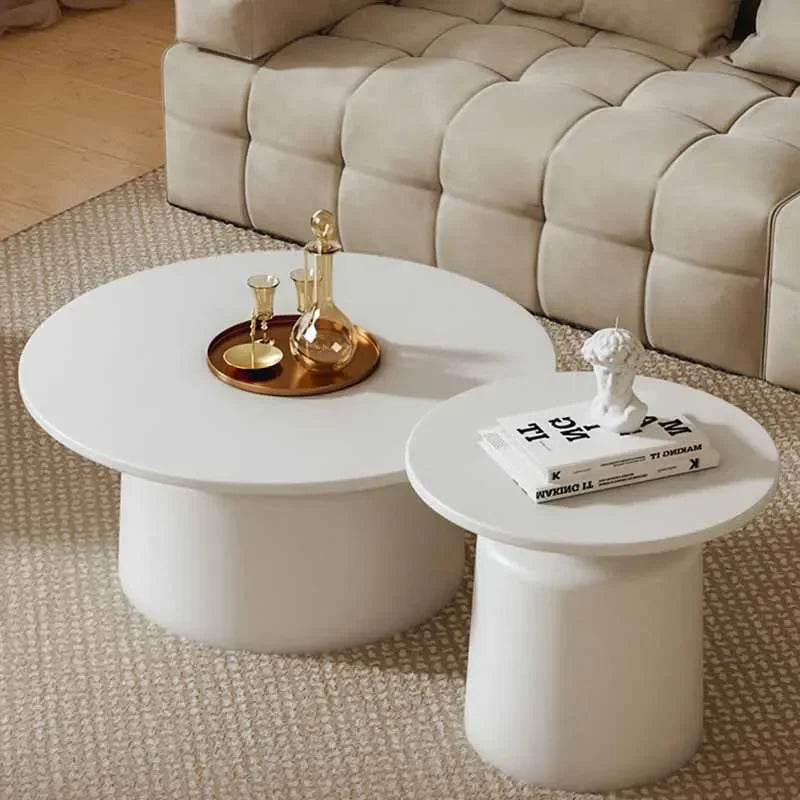 Bedroom Adjustable Coffee Table Nordic Organizer Storage Round Coffee Tables White Minimalist Stolik Kawowy Home Furniture