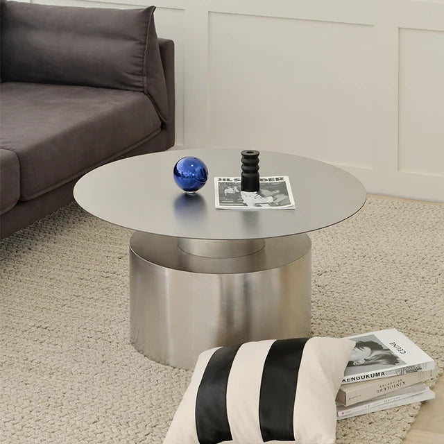Black Center Coffee Table Modern Round Decor Living Room Console Dressing Coffee Table Small Space Nordic Minimalist Furniture