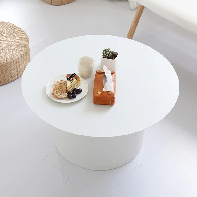 Black Center Coffee Table Modern Round Decor Living Room Console Dressing Coffee Table Small Space Nordic Minimalist Furniture