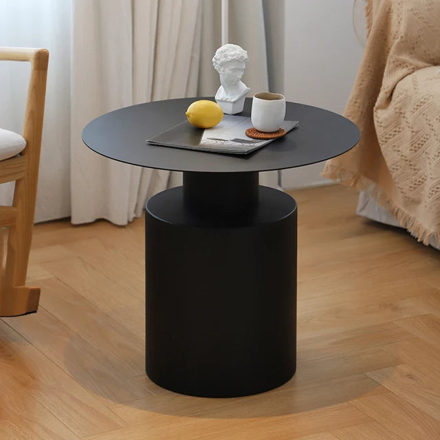 Black Center Coffee Table Modern Round Decor Living Room Console Dressing Coffee Table Small Space Nordic Minimalist Furniture