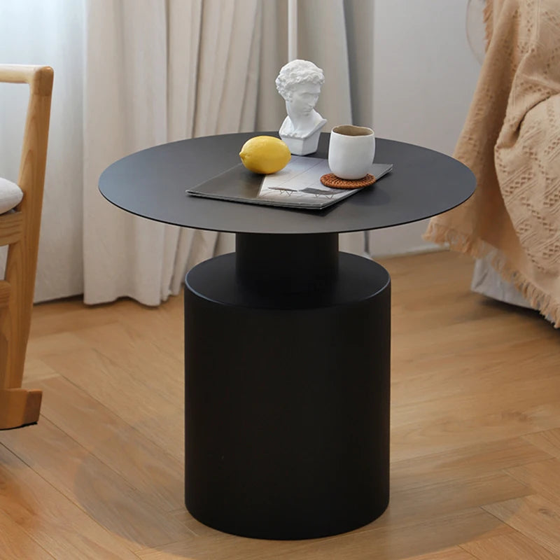 Black Center Coffee Table Modern Round Decor Living Room Console Dressing Coffee Table Small Space Nordic Minimalist Furniture