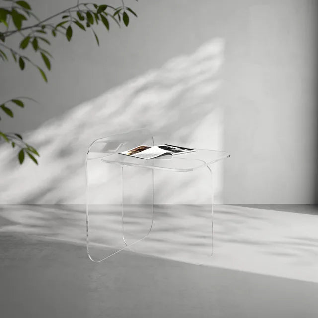 Creative Simple Style Acrylic Side Table Home Living Room Clear Coffee Table Light Luxury And High Sense Bedroom Desk Nightstand