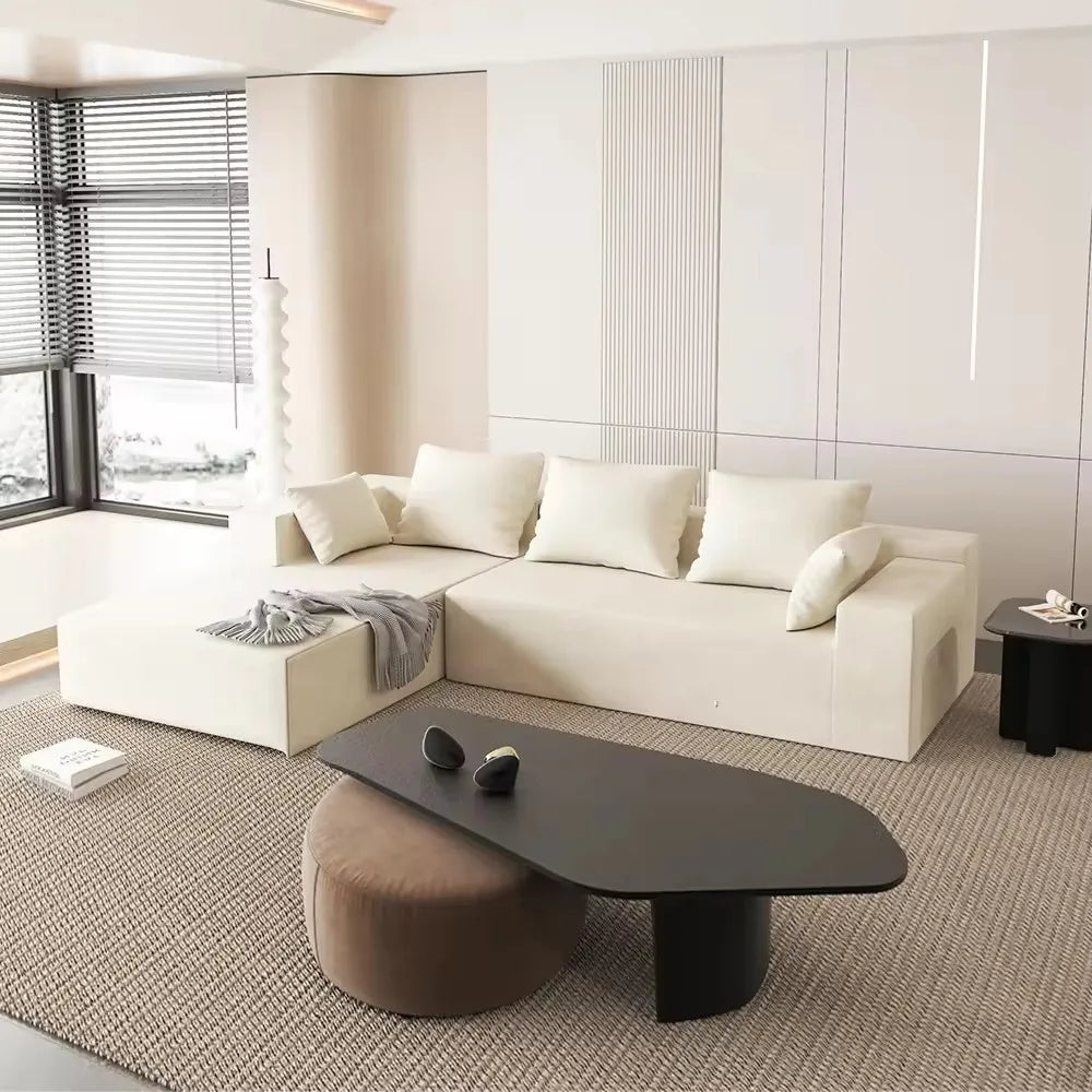 Custom modular compression sofa salon white combination sofa living room I/ L-shaped sofa