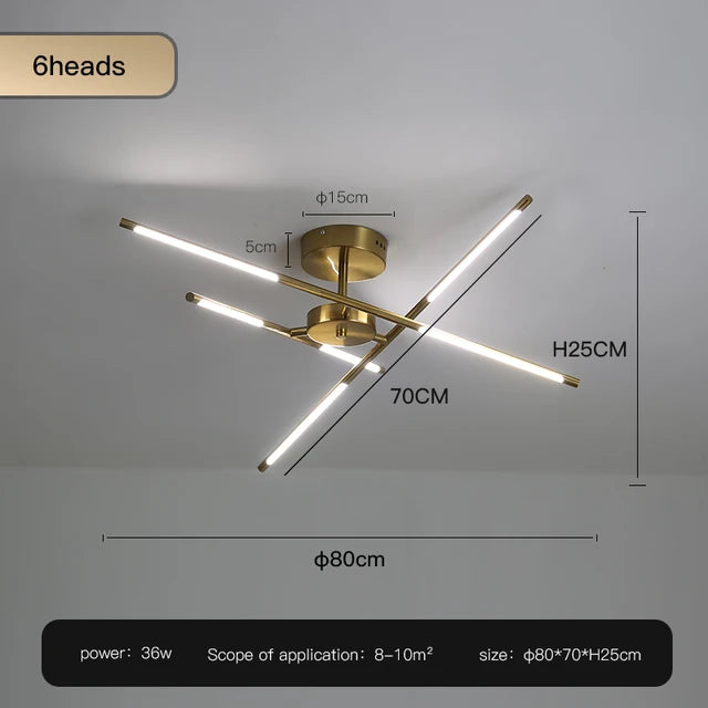 Designer Stick Shape Chandelier for Living Room Dining Tables Kitchen Island Loft Ceiling Suspension LED Lighting Fixtures Decor