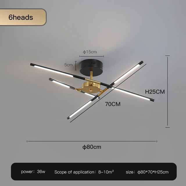 Designer Stick Shape Chandelier for Living Room Dining Tables Kitchen Island Loft Ceiling Suspension LED Lighting Fixtures Decor