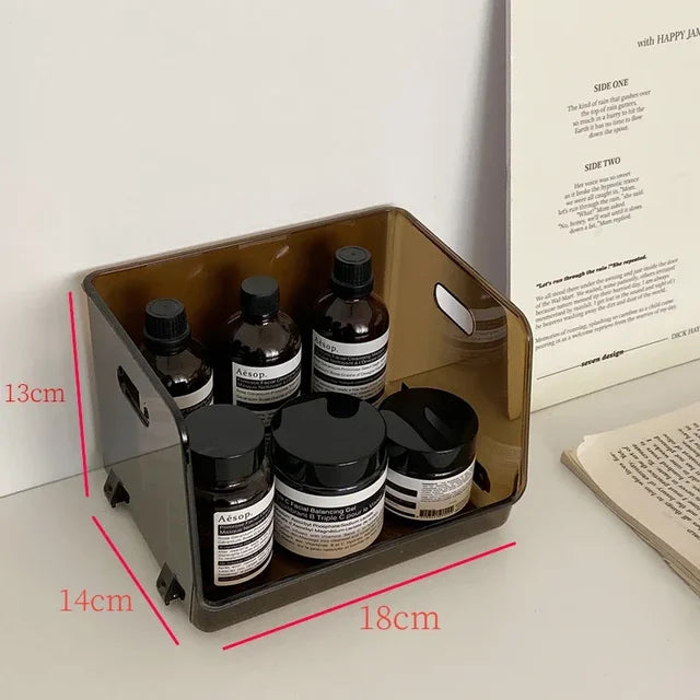Desktop Storage Rack Cosmetics Storage Box Makeup Storage Shelves Transparent Multifunctional Sundries Organizer Shelf