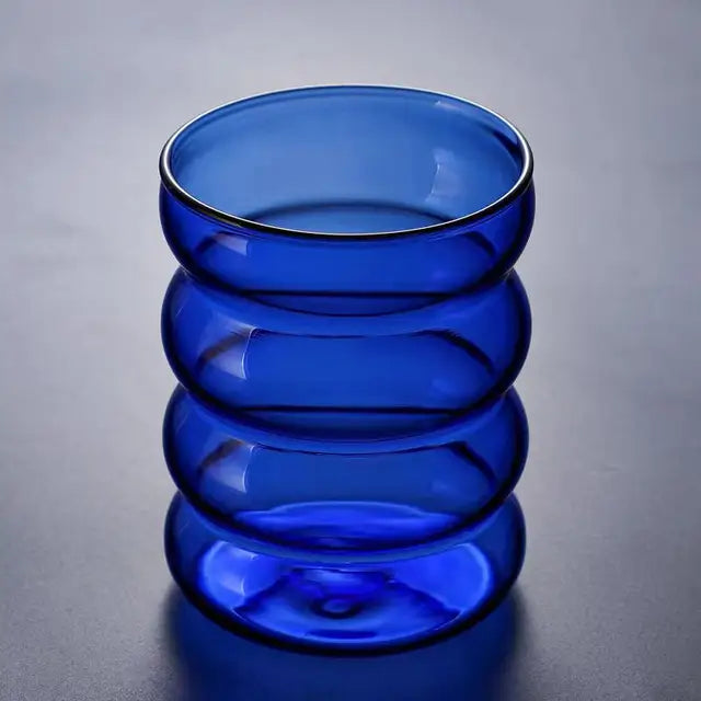 Double Wall Glass Cup Colored Spiral Milk Creative Drinkware Home Coffee Office Juice Coffee Teacup Drinking Water Shot Mugs