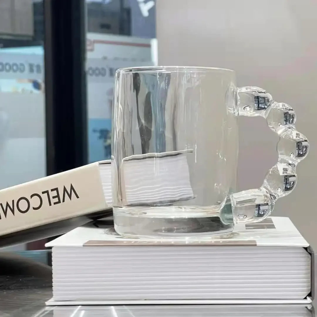Europe Style Coffee Mugs Luxury handle Coffee Milk Afternoon Tea Cup Creative Bubble Glass Cups For Friend Gift