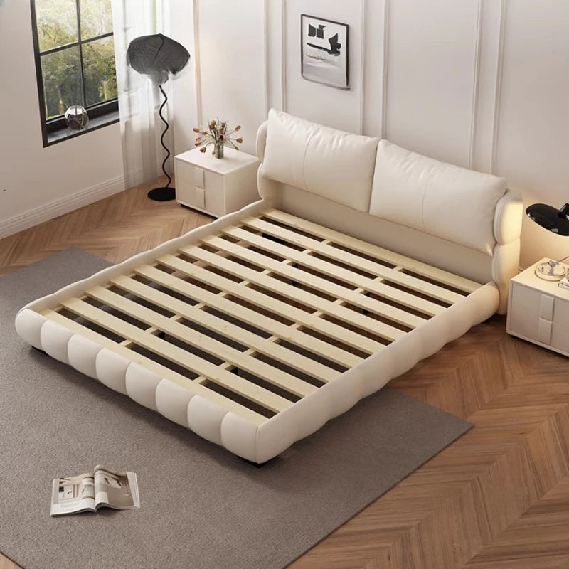 Headboard Frame Double Bed Luxury King Size Queen Twin Double Bed Hotel Princess Modern Cama Matrimonial Bedroom Furniture