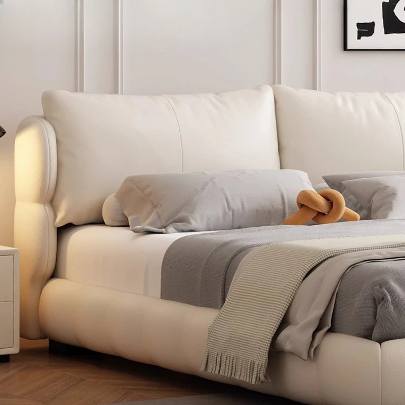 Headboard Frame Double Bed Luxury King Size Queen Twin Double Bed Hotel Princess Modern Cama Matrimonial Bedroom Furniture