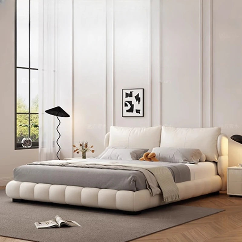 Headboard Frame Double Bed Luxury King Size Queen Twin Double Bed Hotel Princess Modern Cama Matrimonial Bedroom Furniture