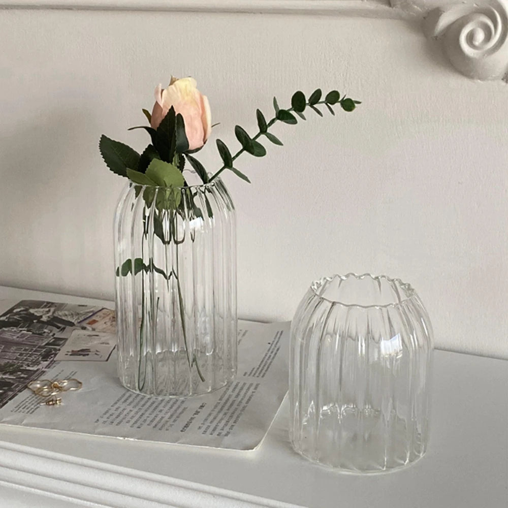 Heat-Resistant Glass Cup Vertical Stripes Coffee Cups Drinking Water Cup Transparent Tea Juice Milk Mug Tumbler