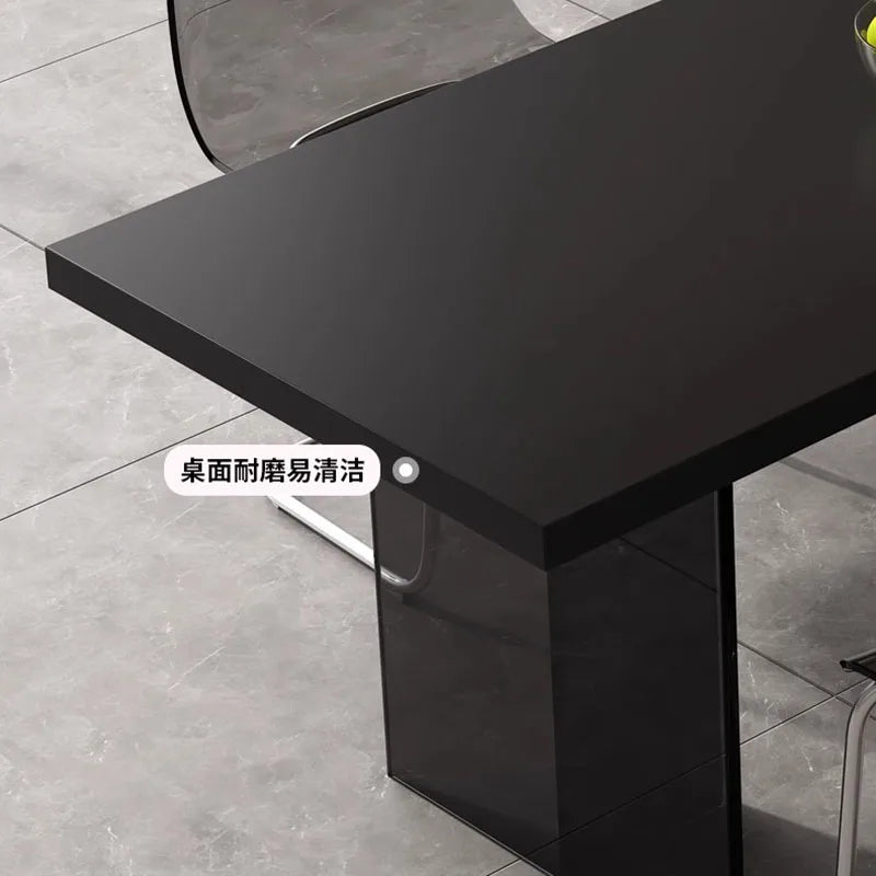 High Center Dining Table Living Room Luxury Minimalist Designer Dining Table Hotel Lobby Rectangle Mesas De Jantar Furniture