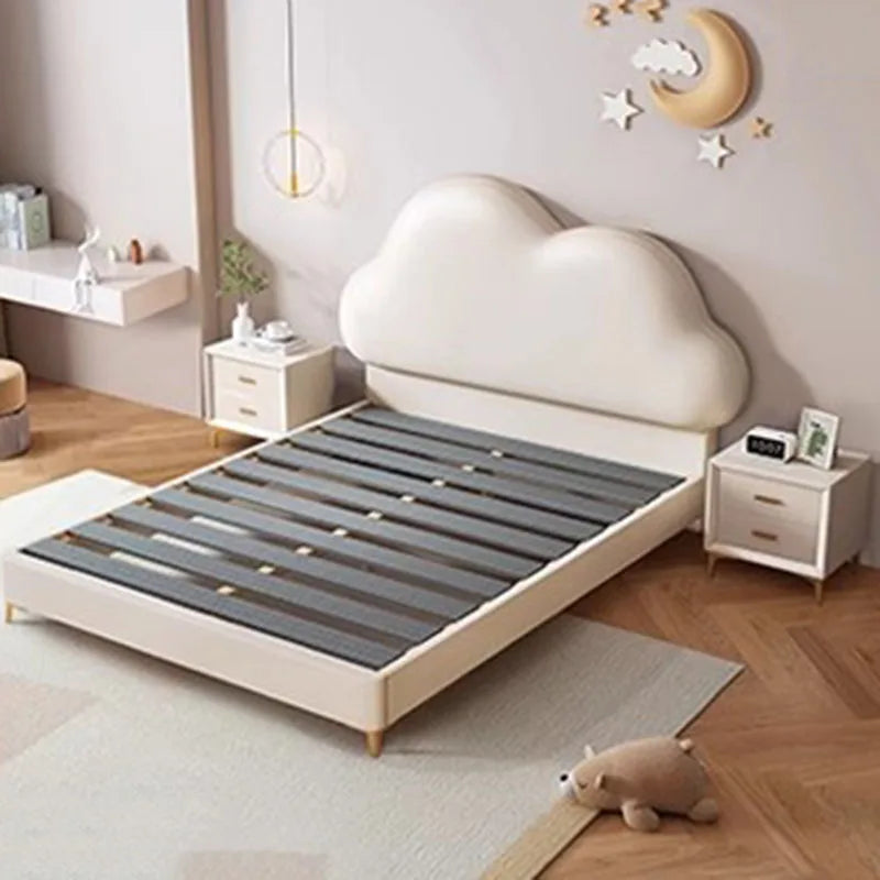 High End Double Bed Headboard Leather Glamorous King Size Twin Bed Frame Platform Kids Girl Camas De Casal Home Furniture