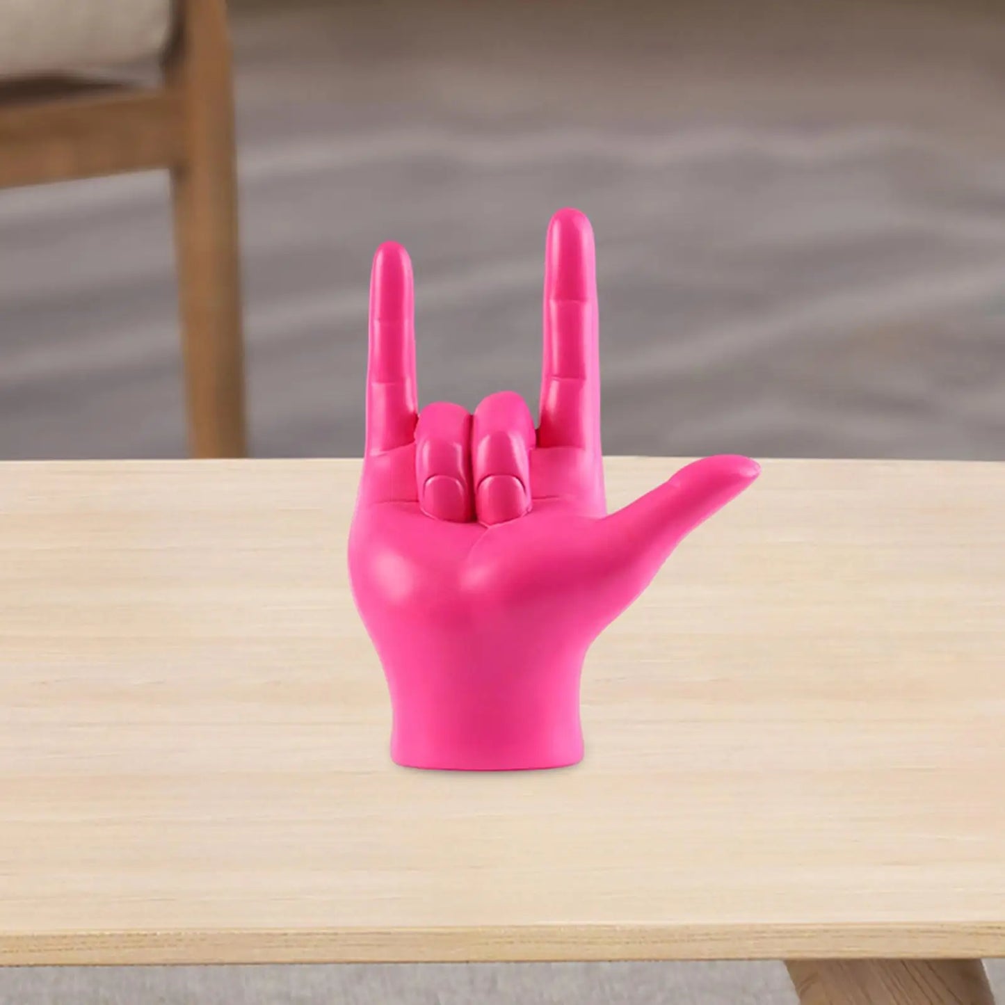 Love You Finger Gebaar Standbeeld Beeldje Rock Op Hand Sculptuur Muziek Gebaar Figuur Voor Slaapkamer Desktop Woondecoratie