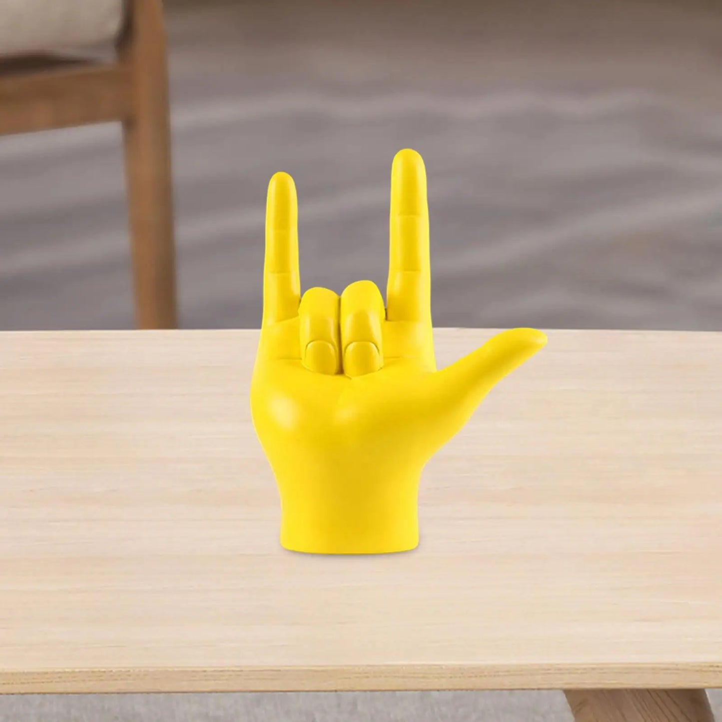 Love You Finger Gebaar Standbeeld Beeldje Rock Op Hand Sculptuur Muziek Gebaar Figuur Voor Slaapkamer Desktop Woondecoratie