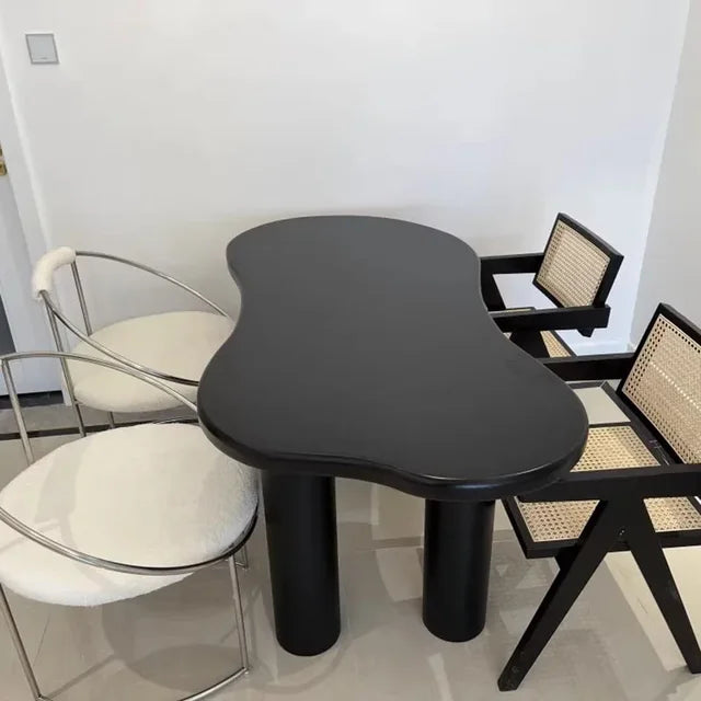 Organische eettafel Alba wit