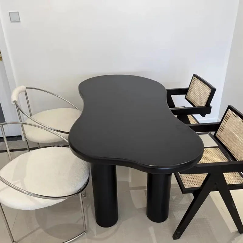 Organische eettafel Alba wit