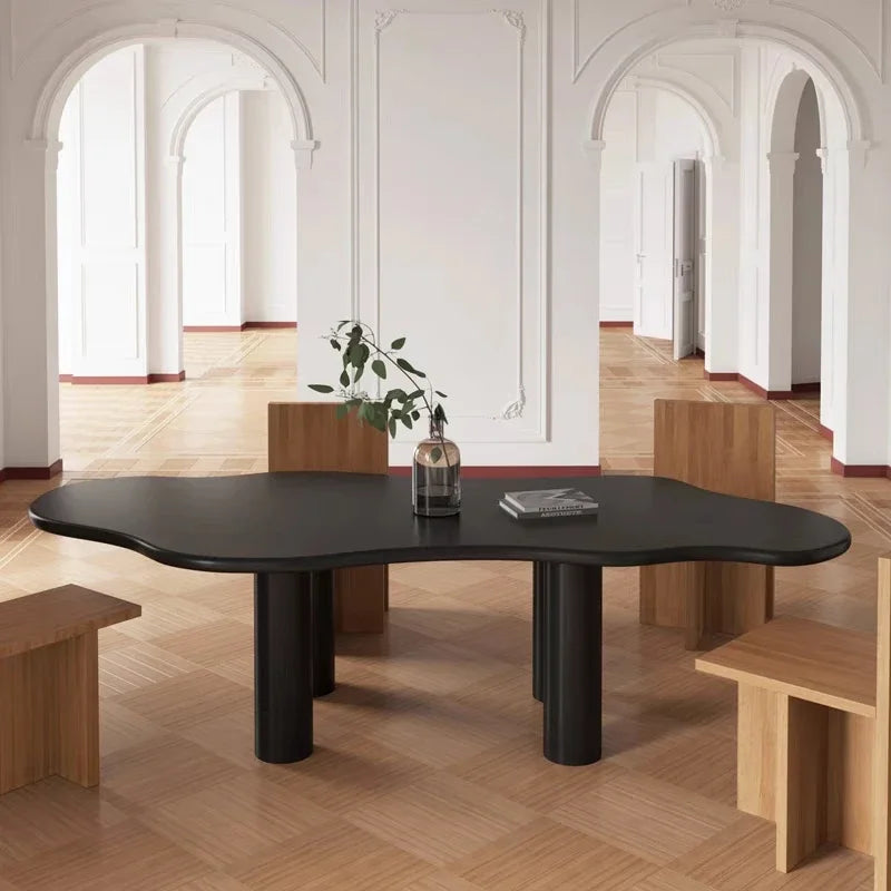 Organische eettafel Alba wit