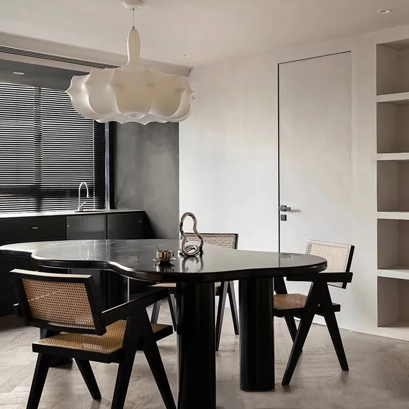 Organische eettafel Alba wit