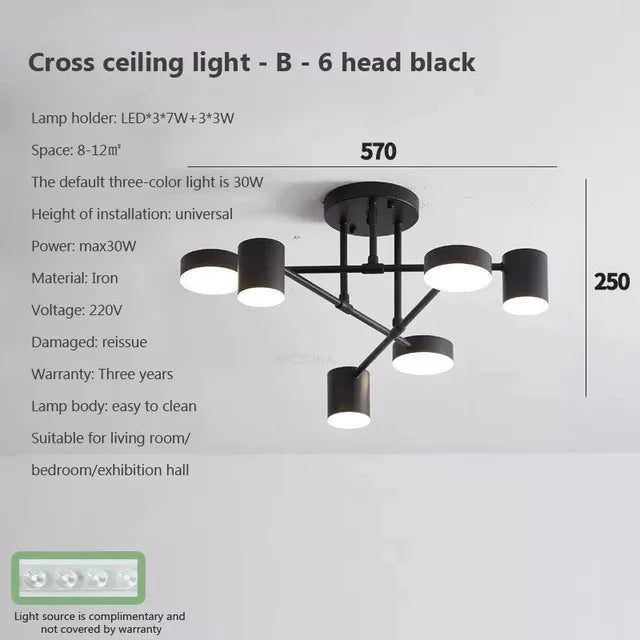 Modern LED Ceiling Chandelier White 6 Heads Hanging Lamp Light For Ceiling Dining Living Rooms Bedroom Hall Home Decor Fixtures