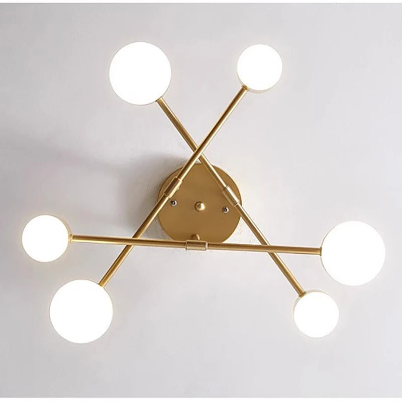 Modern LED Ceiling Chandelier White 6 Heads Hanging Lamp Light For Ceiling Dining Living Rooms Bedroom Hall Home Decor Fixtures