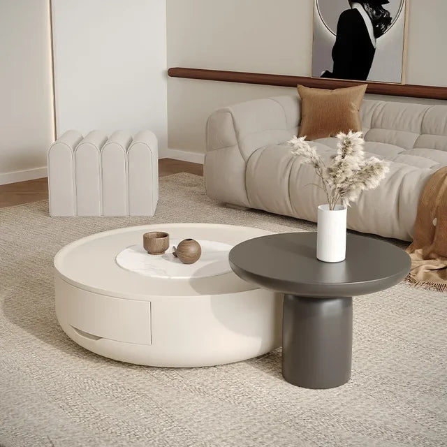Modern Simple Coffee Tables White Nordicunique Storage Side Table Premium Minimalist Mesa Auxiliar Salon Living Room Furniture