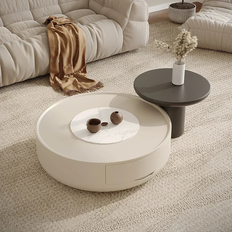 Modern Simple Coffee Tables White Nordicunique Storage Side Table Premium Minimalist Mesa Auxiliar Salon Living Room Furniture