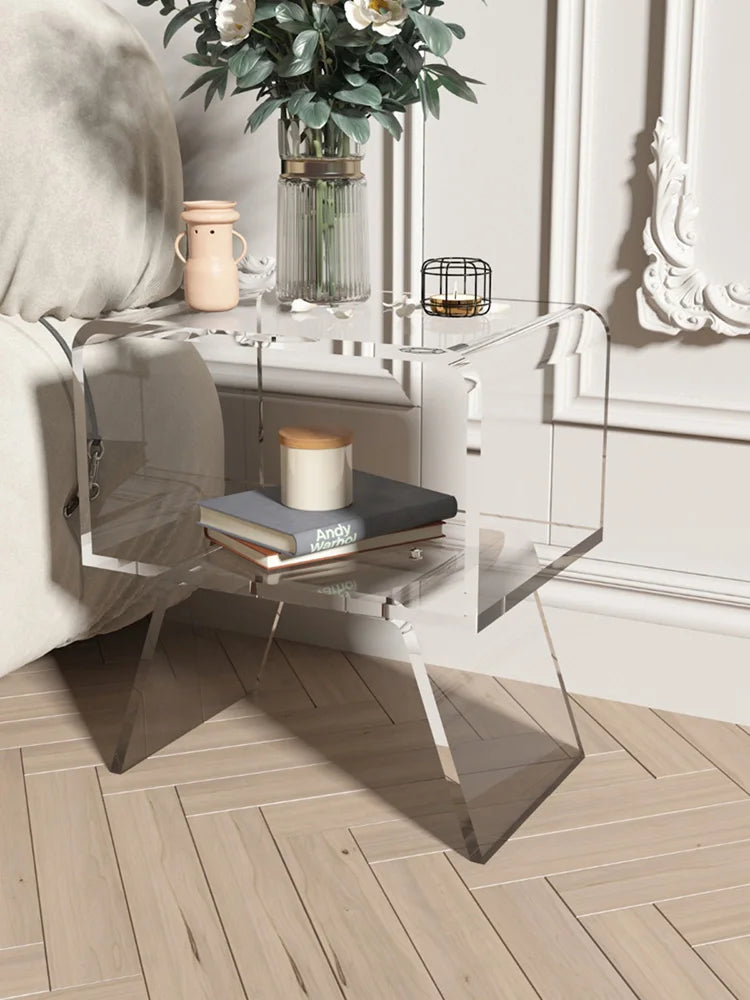Nordic Furniture Acrylic Coffee Table Living Room Furniture Transparent Sofa Side Table Creative Home Accessories Bedside Tables