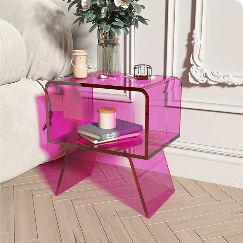 Nordic Furniture Acrylic Coffee Table Living Room Furniture Transparent Sofa Side Table Creative Home Accessories Bedside Tables