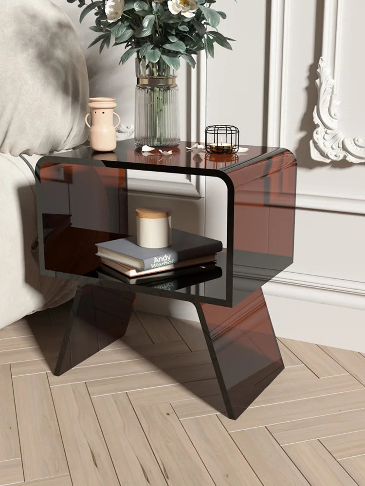 Nordic Furniture Acrylic Coffee Table Living Room Furniture Transparent Sofa Side Table Creative Home Accessories Bedside Tables
