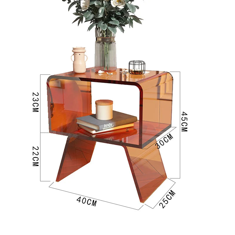 Nordic Furniture Acrylic Coffee Table Living Room Furniture Transparent Sofa Side Table Creative Home Accessories Bedside Tables