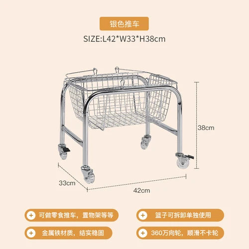 Nordic Metal Coffee Table Modern Minimalist Movable Trolley Creative Sofa Side Table Medieval Corner Table Living Room Furniture