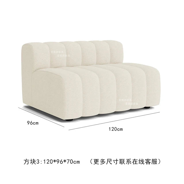 Nordic Modern Modular Sofa Italian Minimalist Internet Famous Piano Key Sofa Creative Designer Curved Sofa Combination