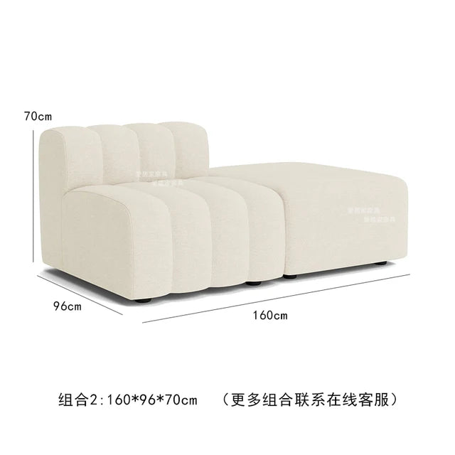 Nordic Modern Modular Sofa Italian Minimalist Internet Famous Piano Key Sofa Creative Designer Curved Sofa Combination