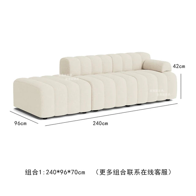 Nordic Modern Modular Sofa Italian Minimalist Internet Famous Piano Key Sofa Creative Designer Curved Sofa Combination