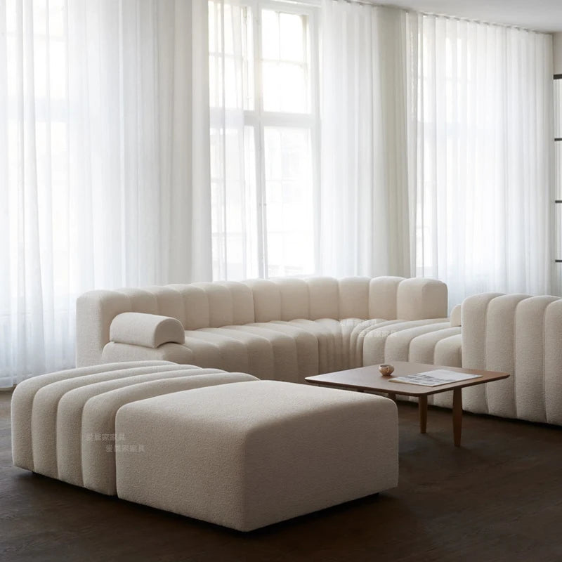 Nordic Modern Modular Sofa Italian Minimalist Internet Famous Piano Key Sofa Creative Designer Curved Sofa Combination
