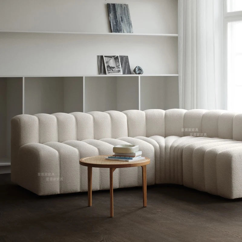 Nordic Modern Modular Sofa Italian Minimalist Internet Famous Piano Key Sofa Creative Designer Curved Sofa Combination