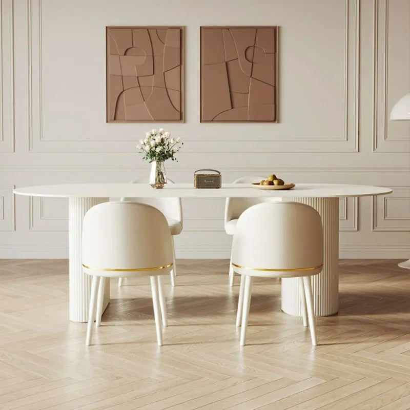 Replica Modern Dining Table Luxury Rustic Nordic Center Living Room Dining Table Hotel Mesas De Comedor Marble Furniture HDH