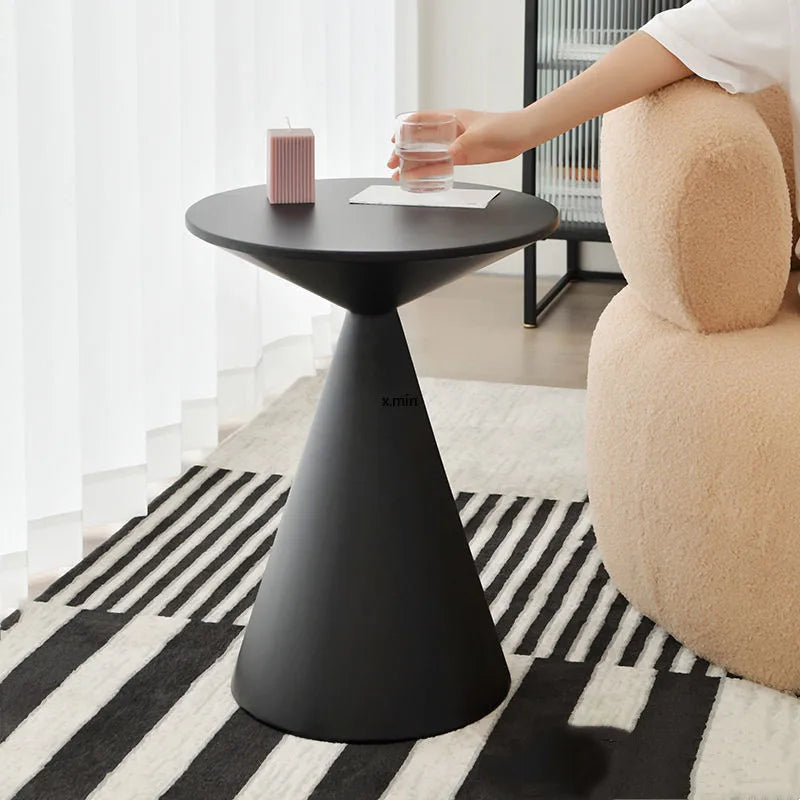 Ronde Licht Luxe Metalen Salontafel Woonkamer Meubels Sofa Bijzettafel Een Paar Balkon Theetafel Slaapkamer Nachtkastje