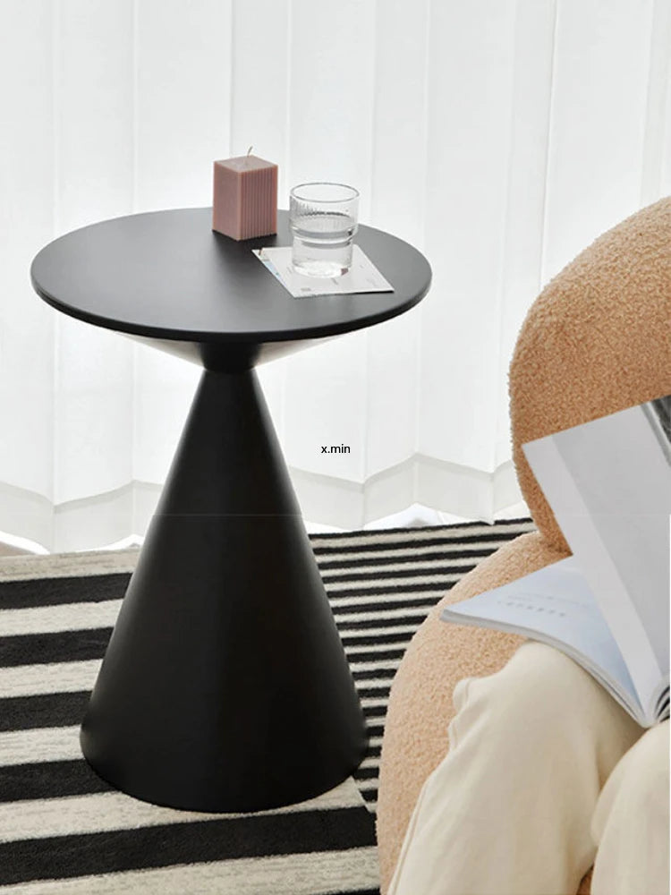 Ronde Licht Luxe Metalen Salontafel Woonkamer Meubels Sofa Bijzettafel Een Paar Balkon Theetafel Slaapkamer Nachtkastje