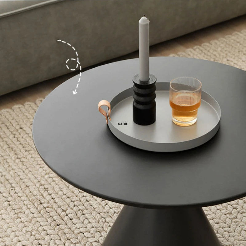 Ronde Licht Luxe Metalen Salontafel Woonkamer Meubels Sofa Bijzettafel Een Paar Balkon Theetafel Slaapkamer Nachtkastje