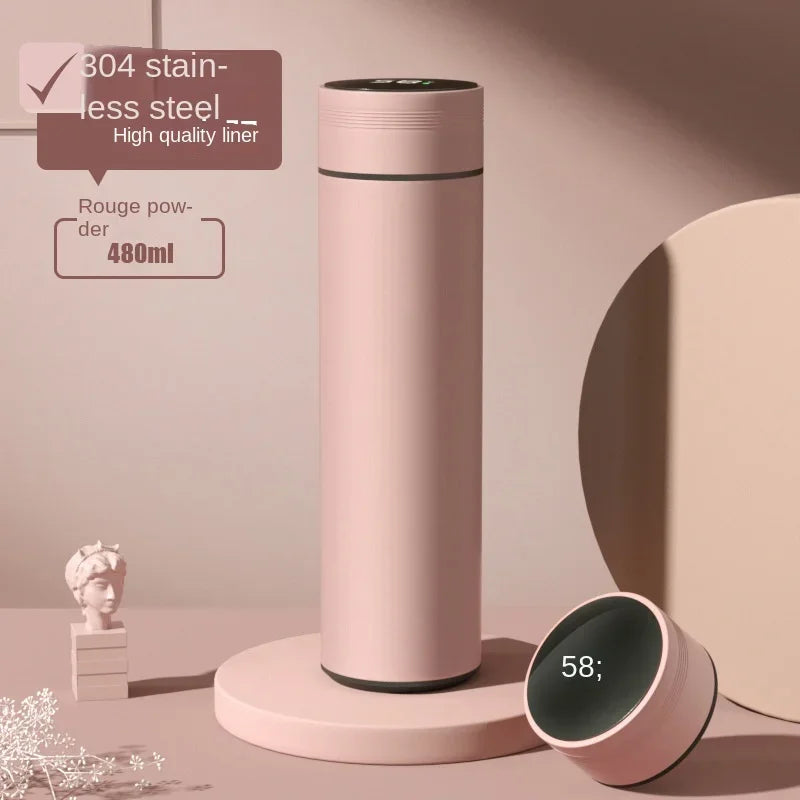 500Ml Slimme Waterfles Rvs Thermos Temperatuur Display Lekvrije Vacuümkolven Koffiekopje Melk Mok Kerstcadeau