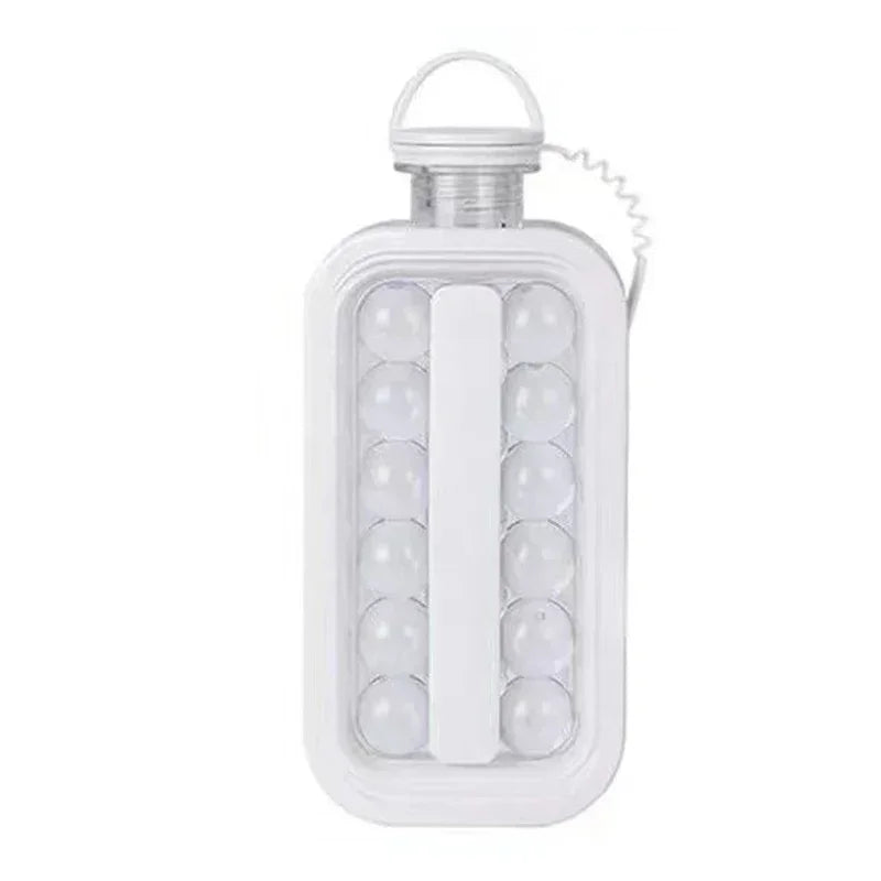 2 In 1 Siliconen Curling Keuken Gadget Creatieve Ijsblokjesbak Hockey Ketel Ijsbal Maker Draagbare Ijsmaker Fles Maakt